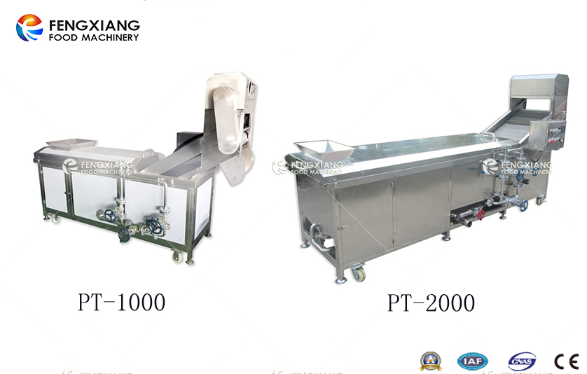 鳳翔提供兩個型號的漂燙機：PT-1000/PT-2000