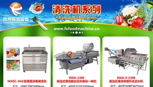 鳳翔清洗機系列，物料加工前的清洗保證！