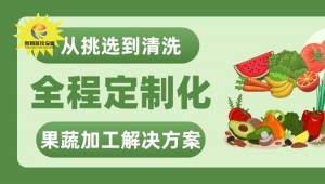 從挑選到清洗，全程定制化的果蔬加工解決方案